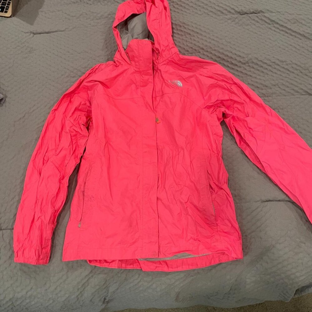 Pink North Face Rain Jacket Size 14-16 Youth